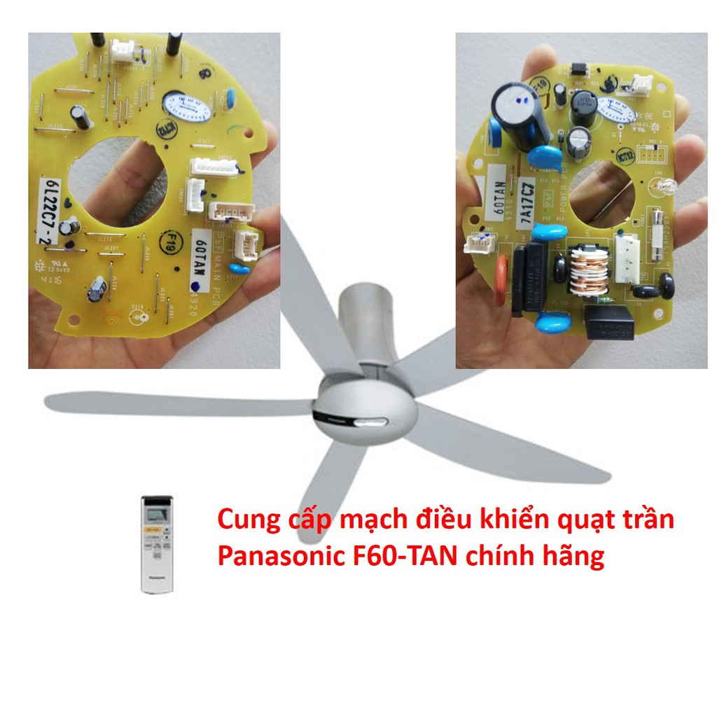 Bo mạch điều khiển quạt trần DC 5 cánh Panasonic F60-TAN chính hãng