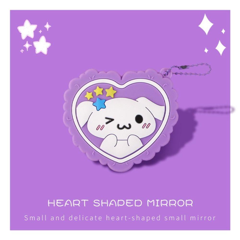 Móc Khóa Gắn Gương Nhỏ Nhắn Hình Kuromi My Melody Cinnamoroll Đáng Yêu