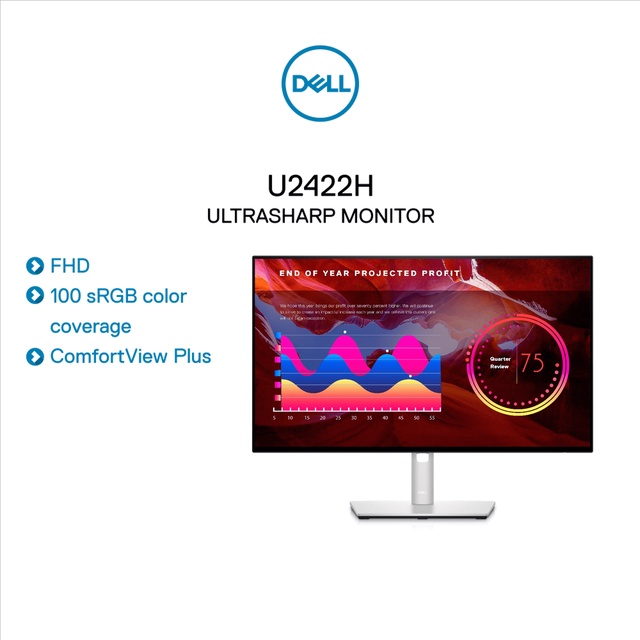 Màn Hình Dell UltraSharp U2422H 23.8" FHD LED IPS USB-C