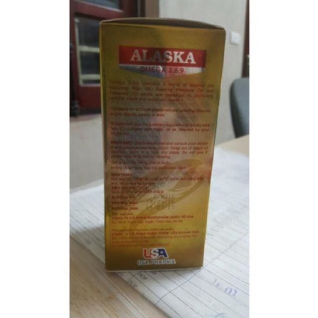 Dầu Cá Alaska Omega 3.6.9 Hộp 100 viên - Bổ Não, Tăng Cường Thị Lực, Giảm Nguy Cơ Mắc Bệnh Tim Mạch