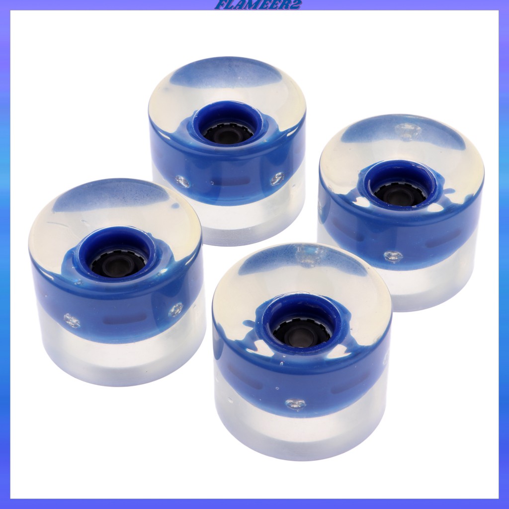 Bộ 4 Bánh Xe Ván Trượt 60mm Đèn Flash 78A