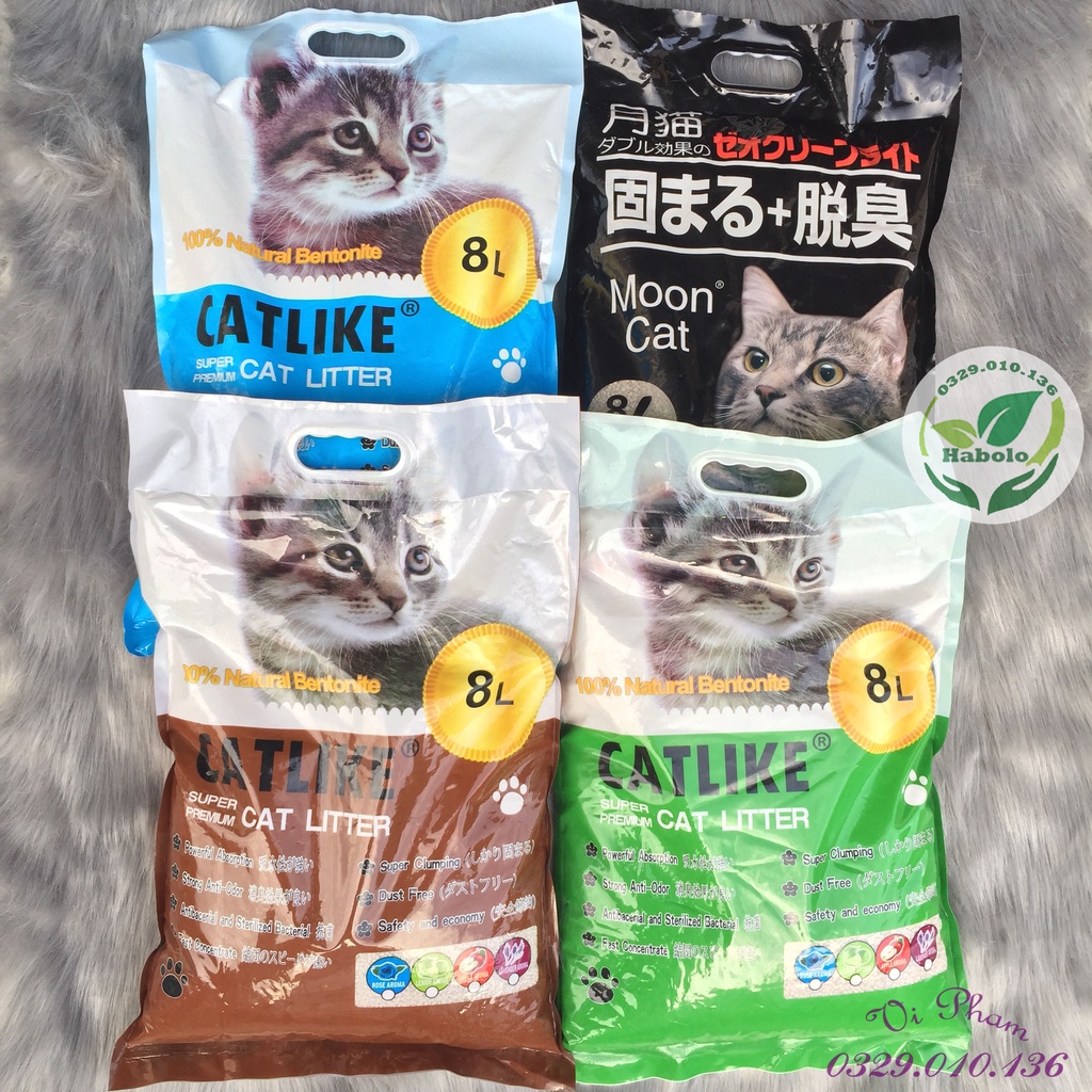 [Hỏa Tốc HCM] Cát vệ sinh cho mèo Catlike mùi cà phê - Cat litter siêu khử mùi, siêu tiết kiệm, diệt khuẩn 8L.