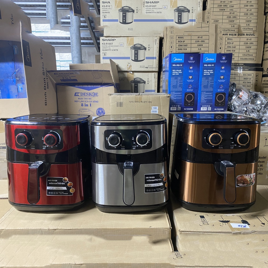 Nồi Chiên Không Dầu Sharp KS92 9.2 Lít Thái Lan bảo hành 12 tháng. 3 màu Đỏ, Bạc, Vàng - Dung Tích Siêu Lớn