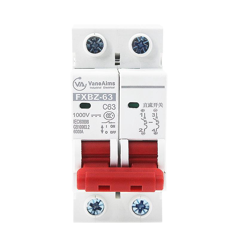 CB dc 1000V FXBZ-63 Aptomat 1 chiều bộ ngắt mạch DC 1000V CHÍNH HÃNG Vaneaims