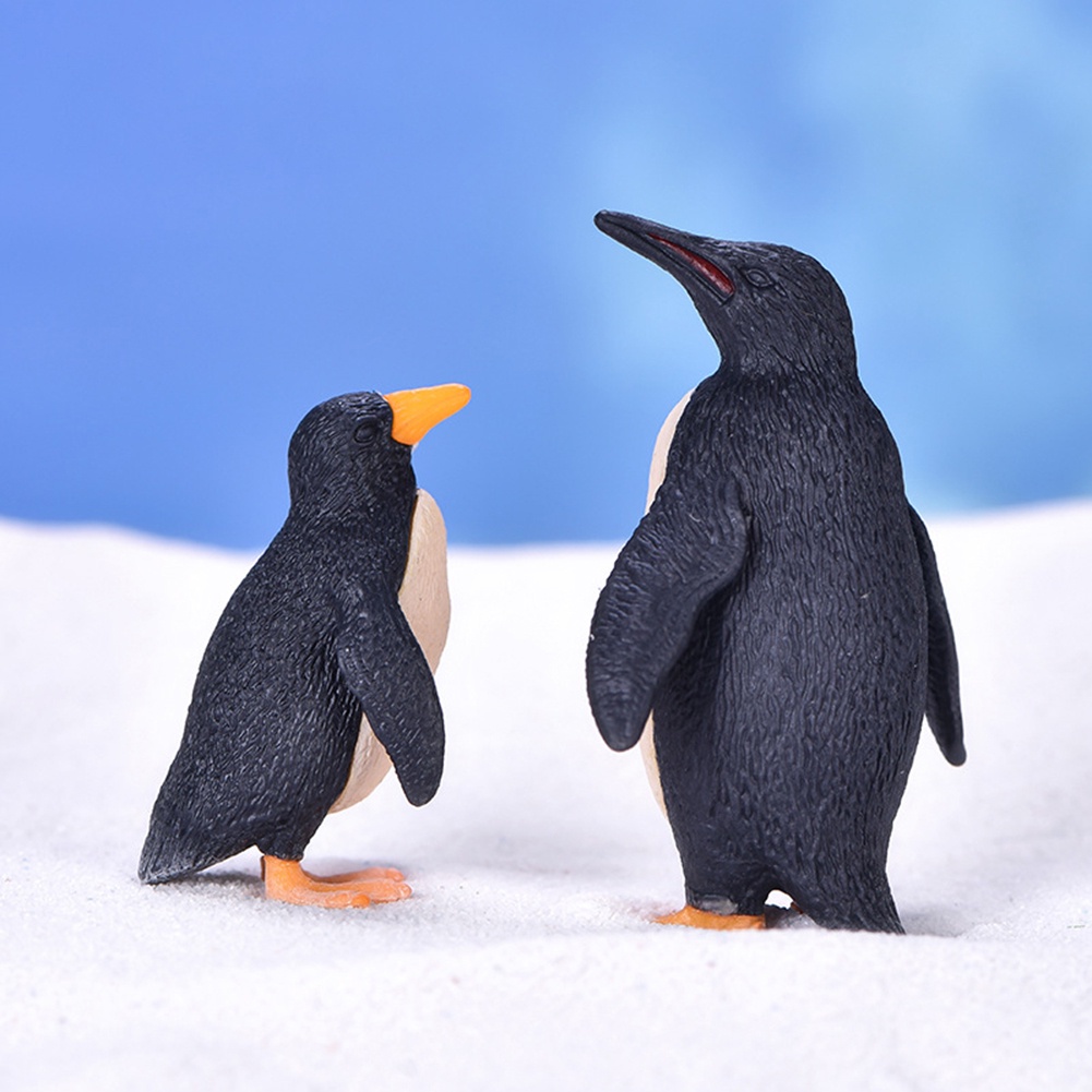 【SPP】2Pcs Mini Penguin Dad Son Model Ornament Fairy Garden Micro Landscape DIY Decor