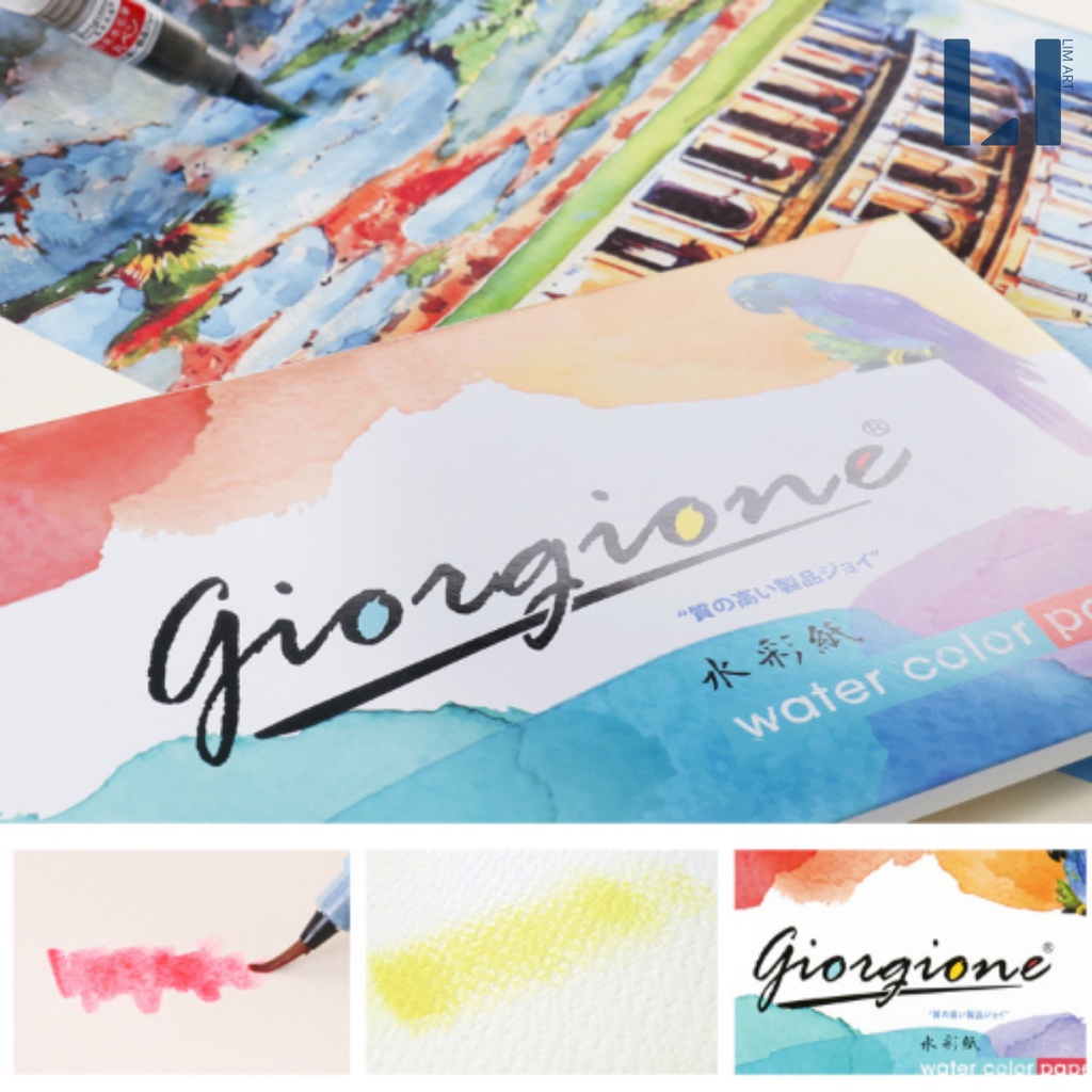Giấy vẽ màu nước, marker Giorgione 8 tờ 190gsm
