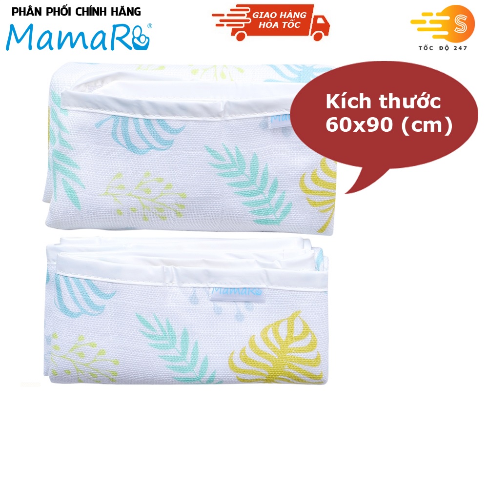 Bộ 2 tấm lót chống thấm vải sợi tre cho bé 60x90 Mamaru MA-LOT60X90 - Diệt khuẩn, hút tẩm tốt, kháng tia UV
