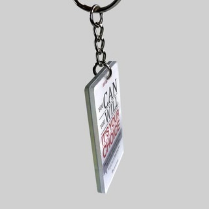 Móc khóa nhựa hình sách Minh Long - 50x30x3 mm (Lẻ tùy chọn)