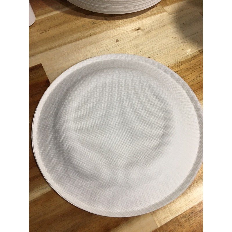 Set 10 dĩa giấy bã mía có viền