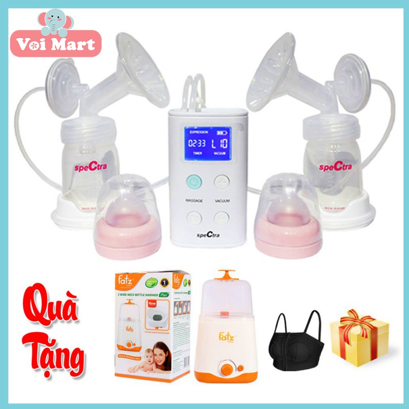 ❣️FREESHIP❣️Máy hút sữa Spectra 9 Plus tặng máy hâm sữa tiệt trùng Fatzbaby và áo hút sữa rảnh tay