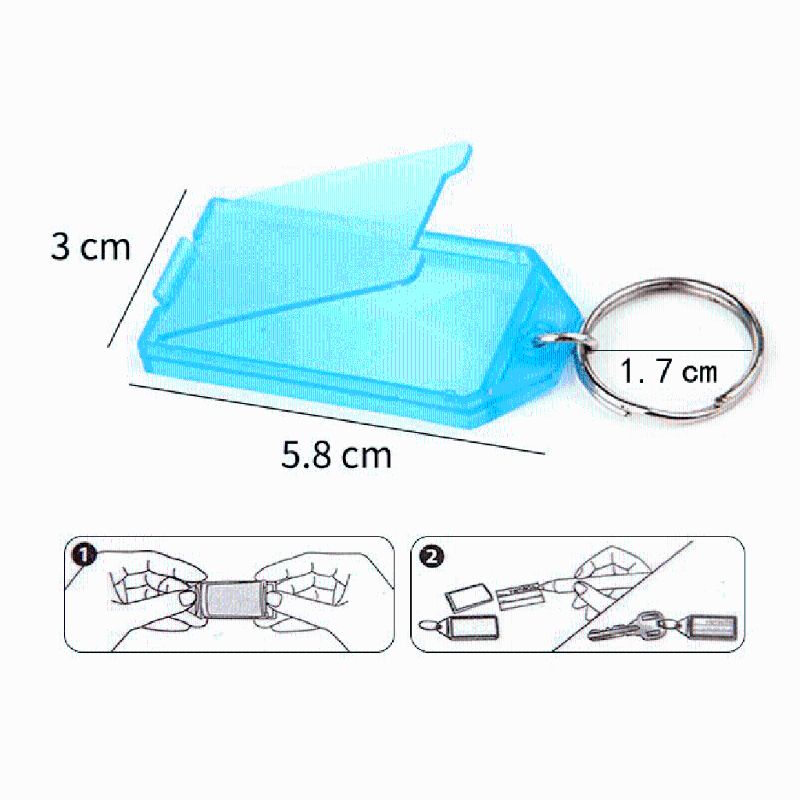 Set 20 Thẻ Ghi Chú Kèm Vỏ Trong Suốt Và Vòng Nhựa ID