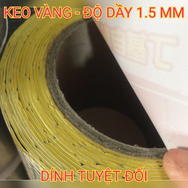 Cuộn keo siêu dính chống thấm cao cấp và chịu nhiệt chuyên dán bạt HDPE, tấm lót ao hồ nặng > 1kg