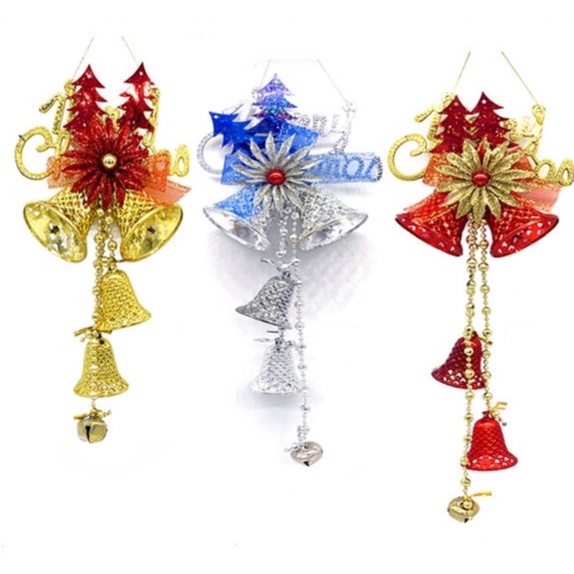 Chùm chuông đôi 2 cây thông CC04 trang trí noel, trang trí cây thông
