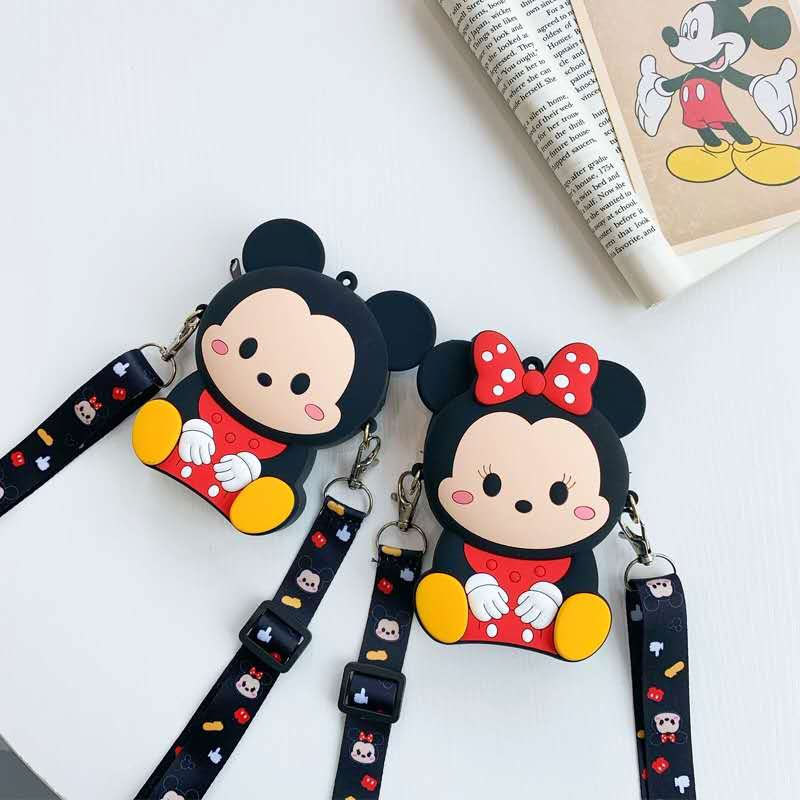 Disney Túi silicon cỡ lớn họa tiết hoạt hình Mickey Minnie dễ thương