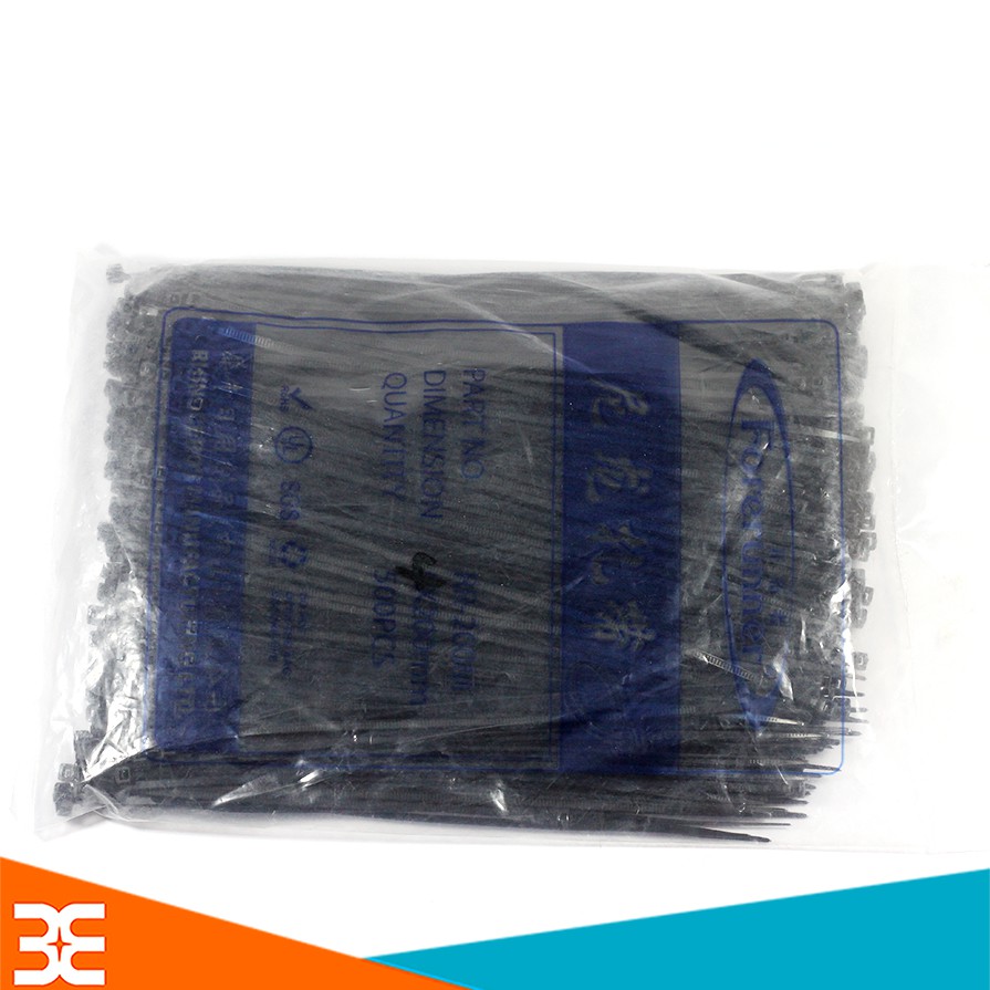 Gói 1000PCS Dây Thít Đen 3X150mm