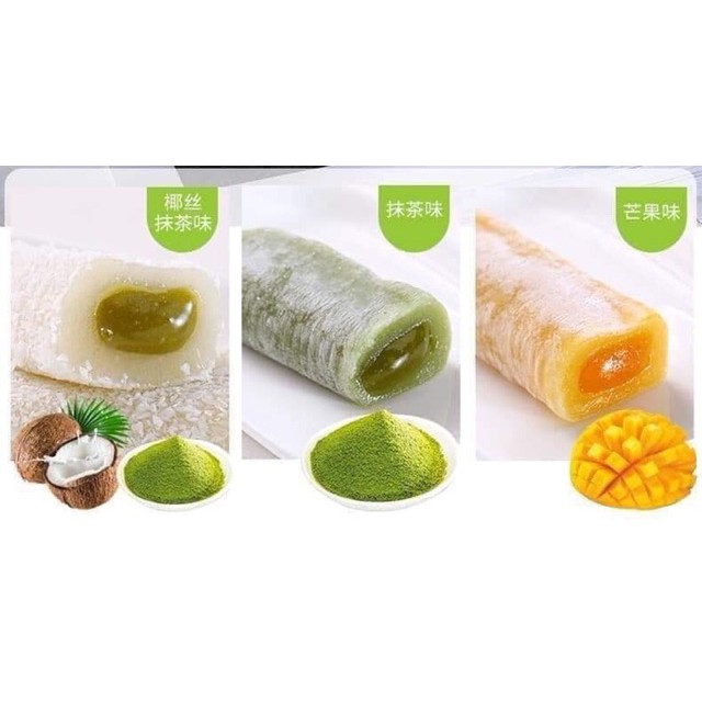 [Đủ Vị] Bánh mochi dài 3 vị TRÀ XANH/ XOÀI / TRÀ XANH PHỦ DỪA | BigBuy360 - bigbuy360.vn