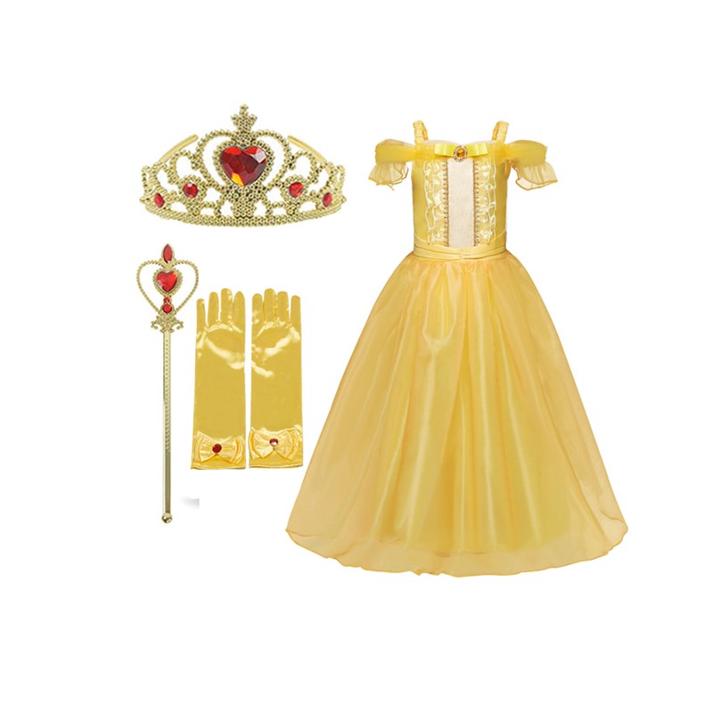 Đầm hóa trang công chúa NNJXD dành cho bé gái dịp Halloween chủ đề phim Frozen