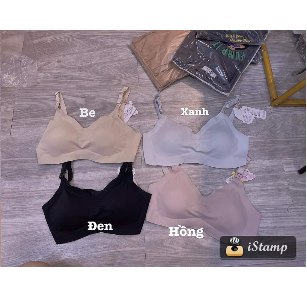 Áo lót bầu bra không gọng, mẹ mặc sau sinh thoải mái, vải su non mềm mịn, đủ size cho mẹ bầu