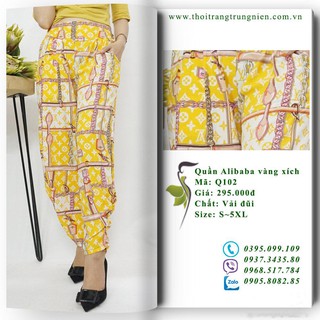 Q102 - Quần Alibaba Vàng Xích - Size: S~5XL