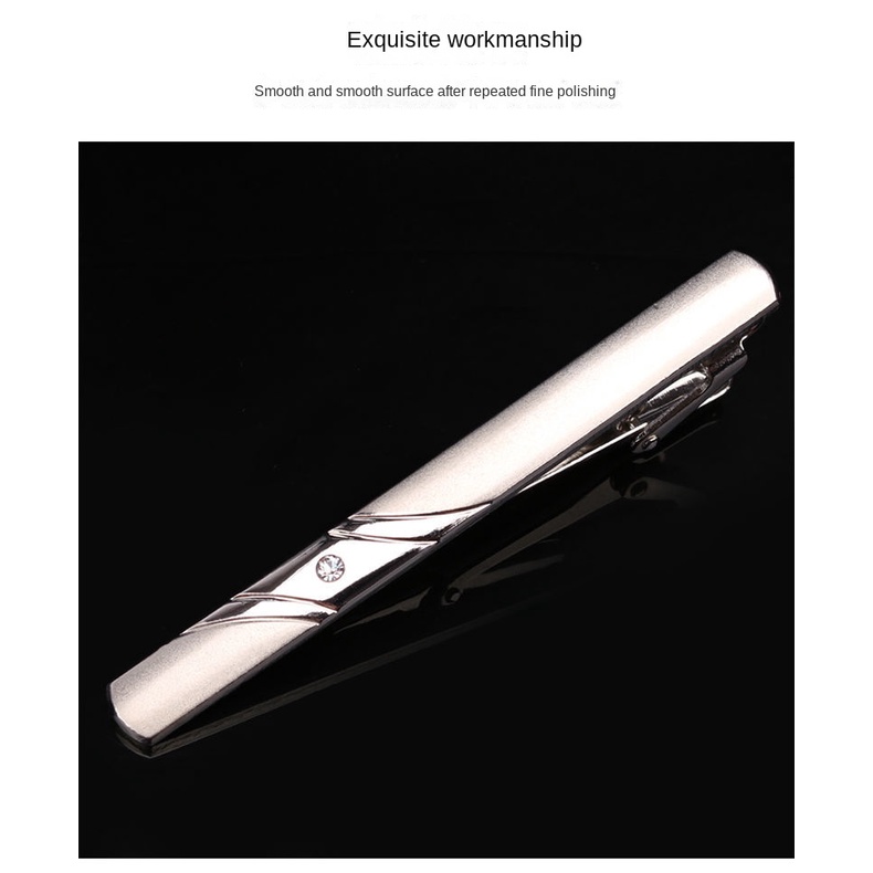 Kẹp Cà Vạt Màu Vàng/Bạc Đơn Giản Phong Cách Hàn Quốc Thời Trang Cho Nam Và Nữ