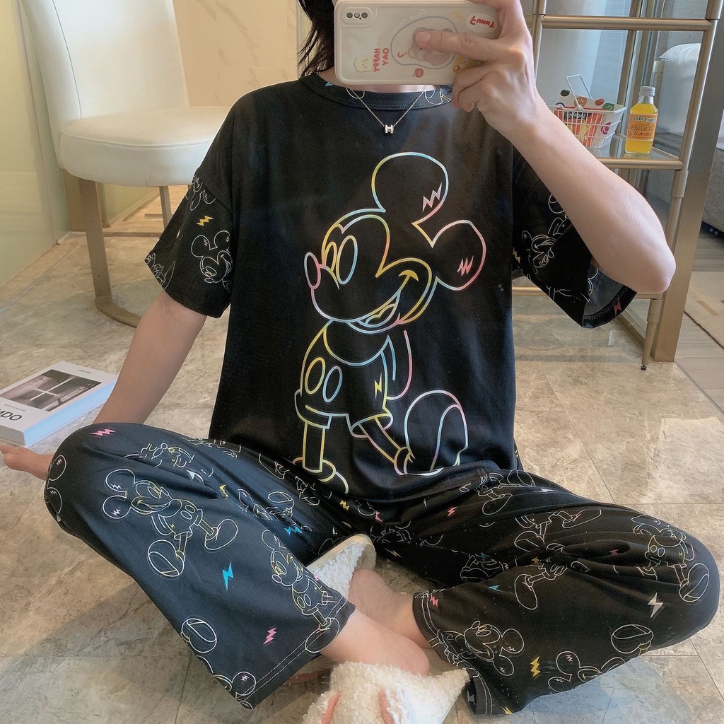 Đồ bộ nữ quần dài form bigsize TOZZO mặc ở nhà mùa hè dễ thương chất thun cotton  phong cách hàn quốc BCD04 | BigBuy360 - bigbuy360.vn