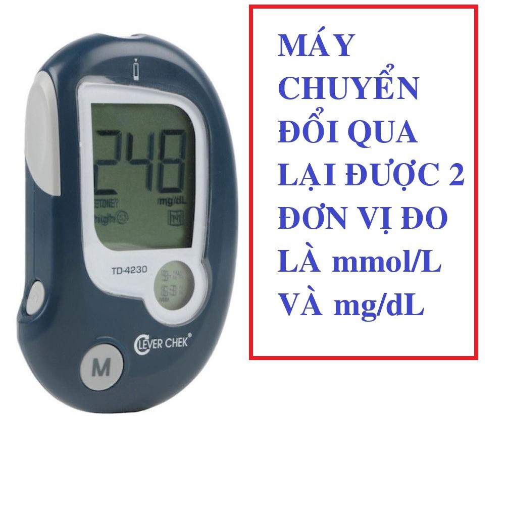 Máy đo đường huyết Clever chek tặng kèm 25 que thử