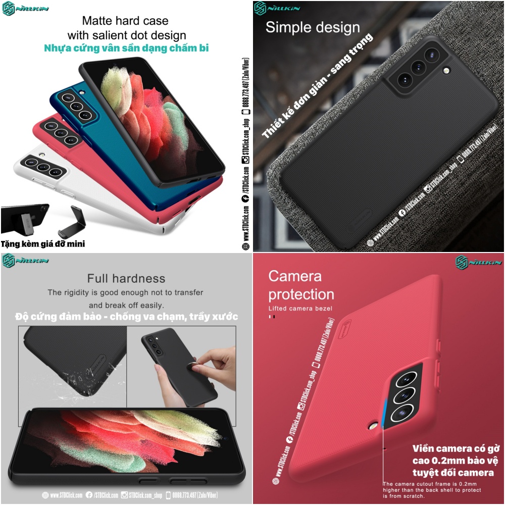 ỐP LƯNG SAMSUNG GALAXY S21 FE 5G NILLKIN NHỰA CỨNG SẦN CHÍNH HÃNG