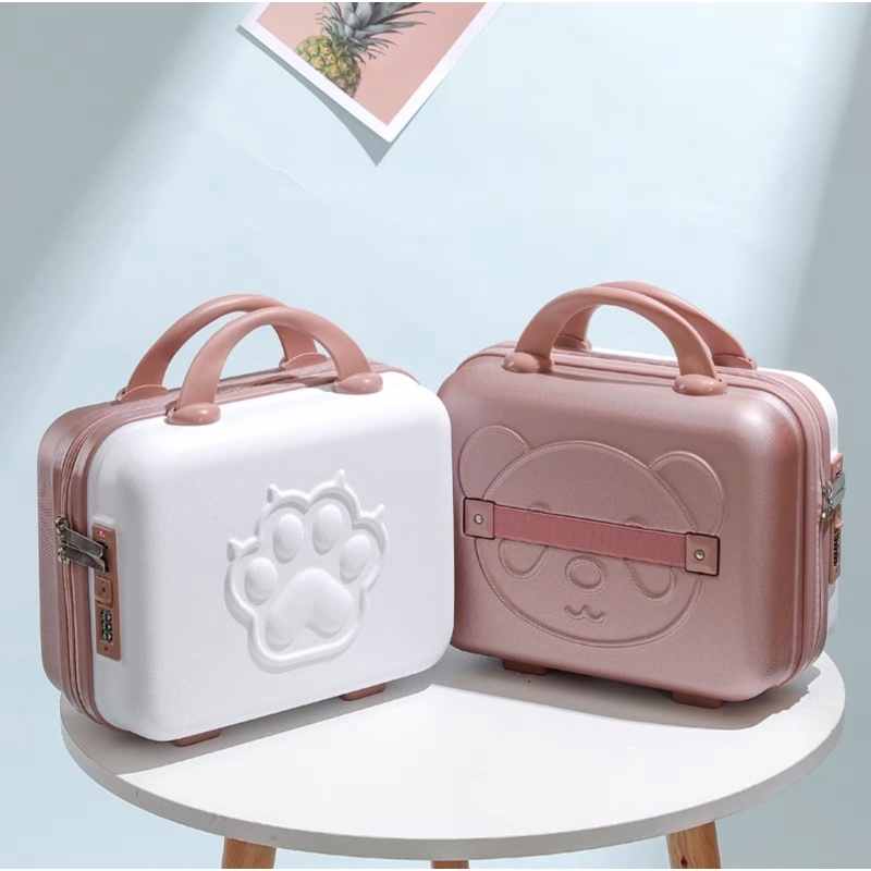 Túi Xách Cài Vali Hình Chân Mèo Size 14-16 - Cáo Đeo Nơ