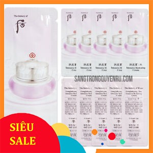 Kem dưỡng trắng da Whoo Intensive Hydrating Cream Gói 1ml - dưỡng ẩm, dưỡng trắng da cao cấp | BigBuy360 - bigbuy360.vn