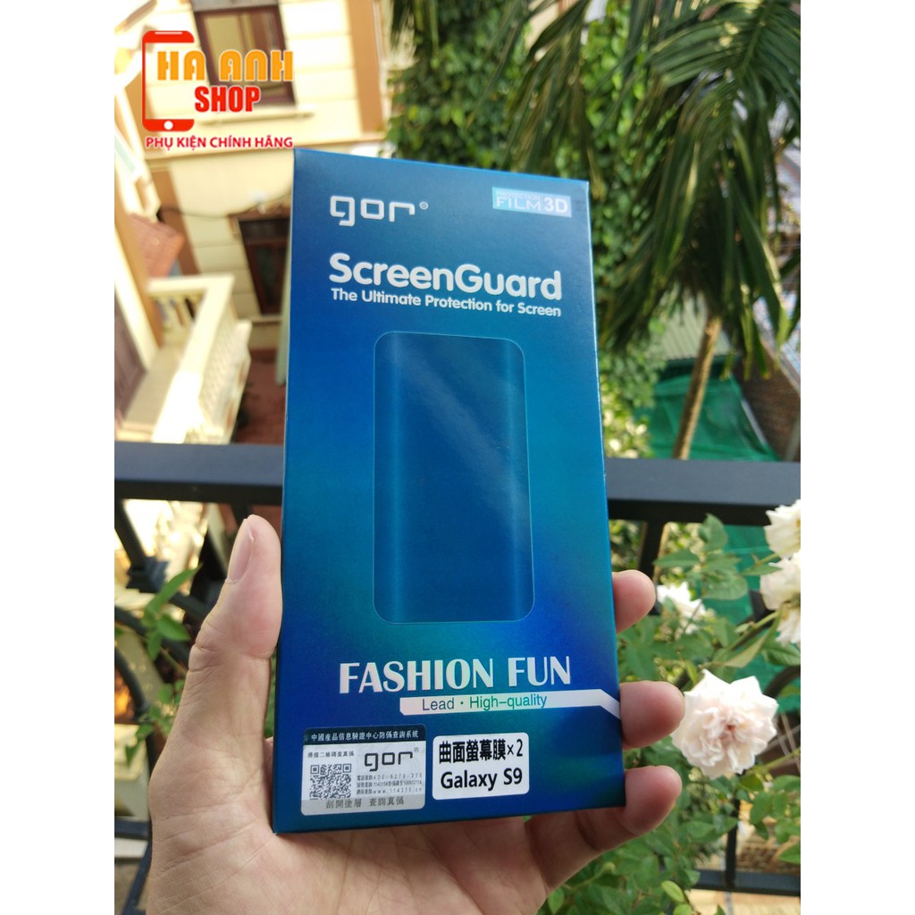 Miếng dán màn hình S9 Full màn H6 hãng Gor cao cấp - Dán dẻo cường lực Gor cho Samsung Galaxy S9
