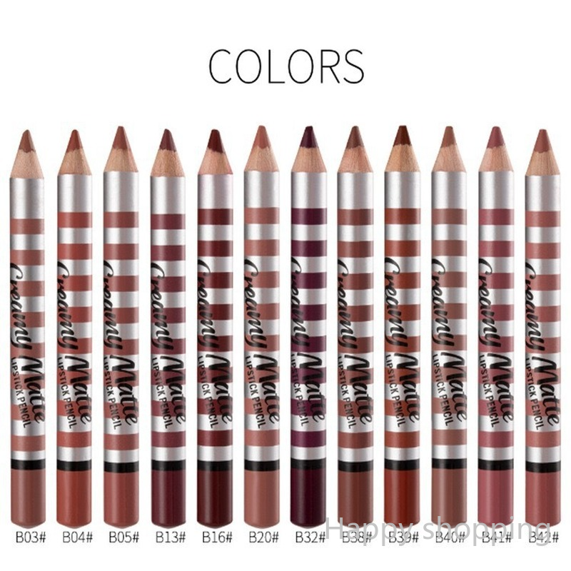 (Hàng Mới Về) Bút Kẻ Viền Môi Dưỡng Ẩm 12 Màu Sắc Tùy Chọn | BigBuy360 - bigbuy360.vn