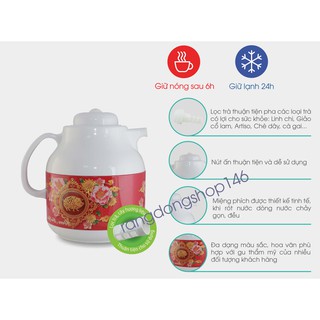 Phích pha trà cao cấp Rạng Đông 1 lít (1055TS) có lọc trà