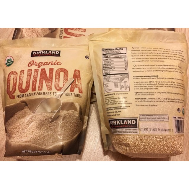 HẠT QUINOA HỮU CƠ KIRKLAND CỦA MỸ DATE 2020
