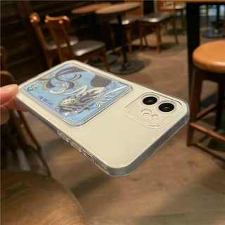Ốp lưng iPhone 11 Pro max dẻo trong suốt có ngăn đựng thẻ