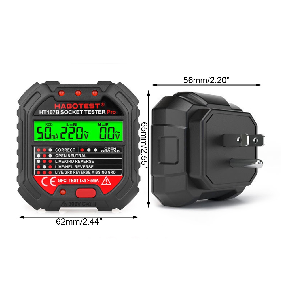 Vạn Năng Kế Kỹ Thuật Số Ziqucu HT107 Màn Hình LCD