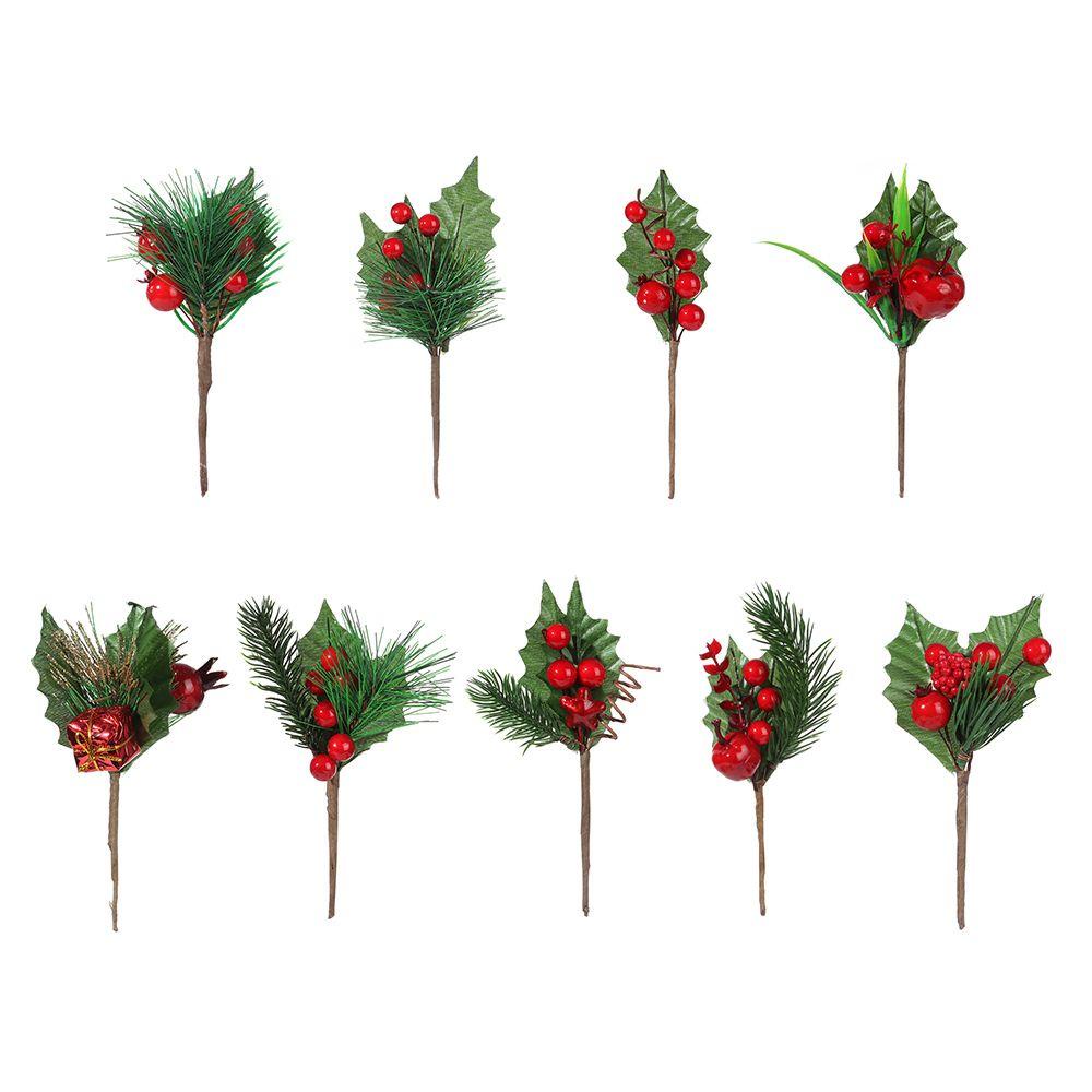 Nhánh Quả Thông Đỏ Nhân Tạo Dùng Gói Quà Giáng Sinh