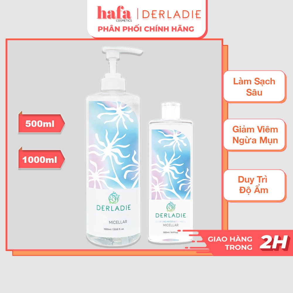 Nước Tẩy Trang Derladie Cleansing Water Witch Hazel MICELLAR