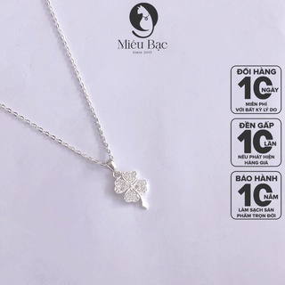 Dây chuyền bạc nữ mặt cỏ 4 lá chất liệu bạc S925 thời trang phụ kiện trang sức nữ Miêu Bạc D400709
