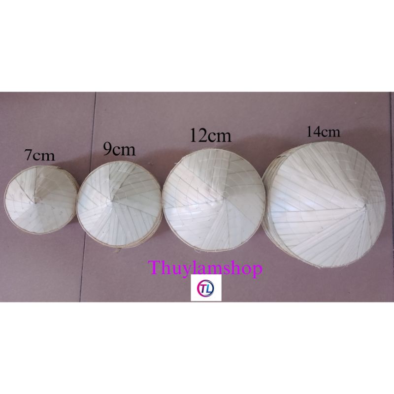 Nón lá trang trí decor nhiều size