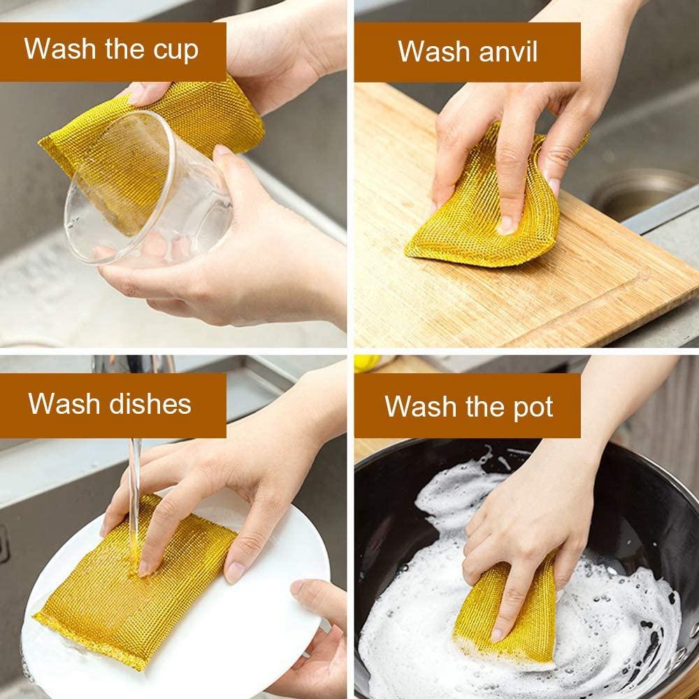 Miếng Bọt Biển Rửa Chén Chống Trầy Không Cần Khoan Có Thể Tái Sử Dụng