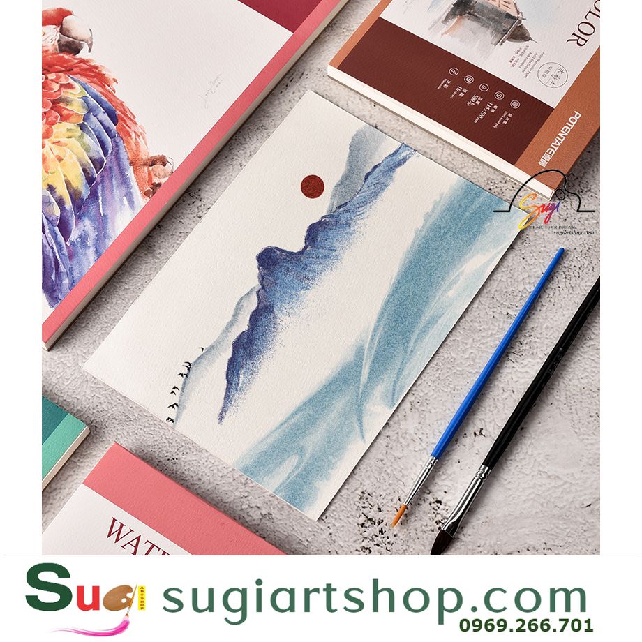 Sổ vẽ màu nước Potentate dạng lò xo 300gsm hotpress