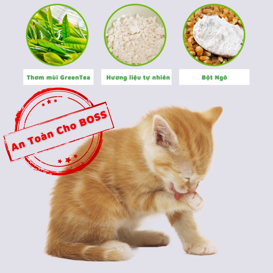 Cát đậu phụ tofu cho mèo ACAT TOFU túi 6lit, 100% đậu nành tự nhiên