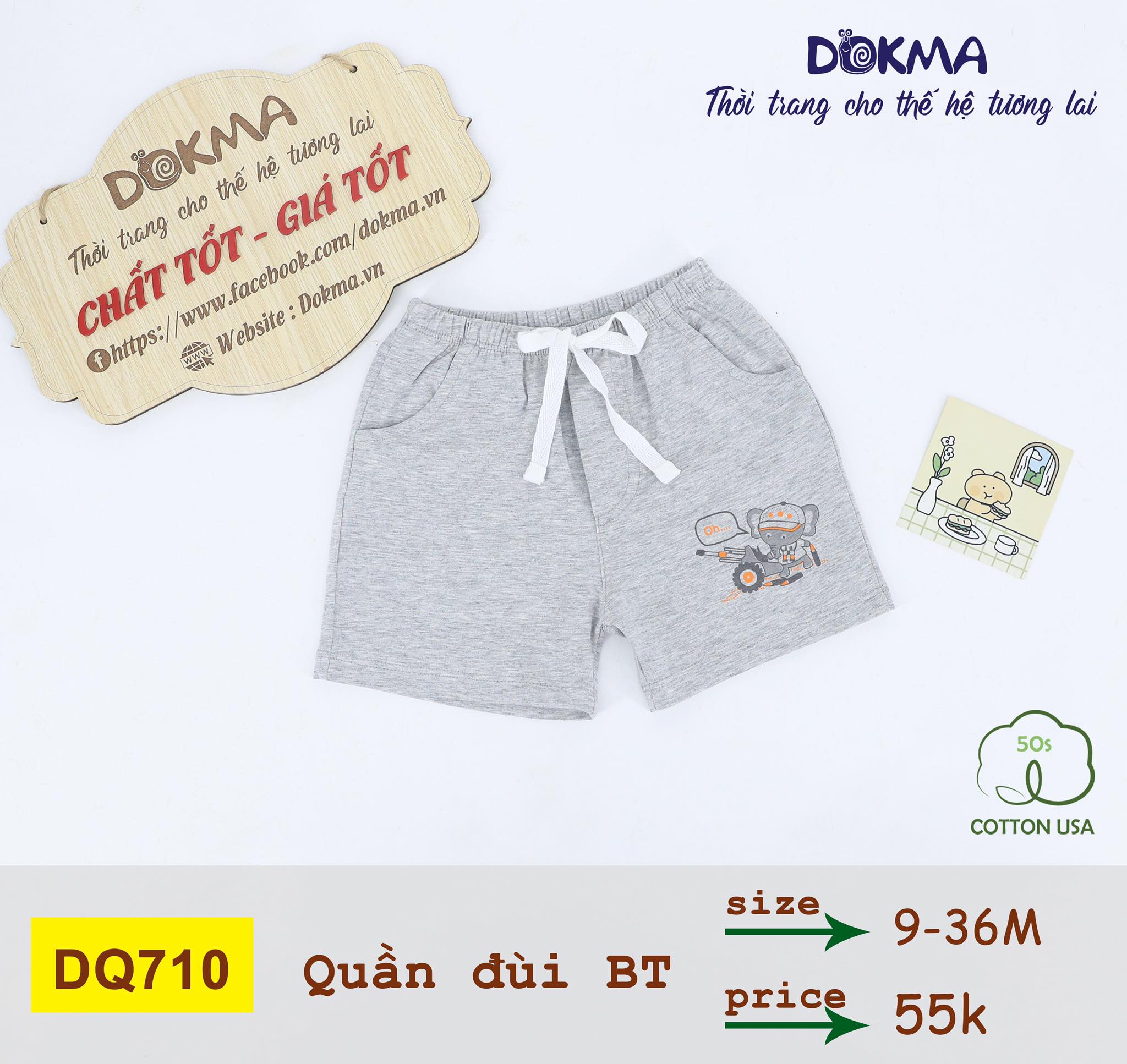 Quần đùi bé trai DQ710 Dokma