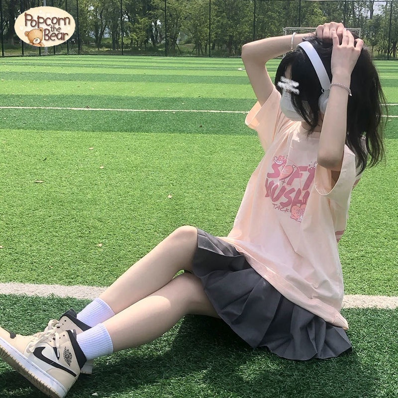 Áo Thun Cotton Ngắn Tay Thời Trang Mùa Hè 2022 Dễ Thương Cho Nữ