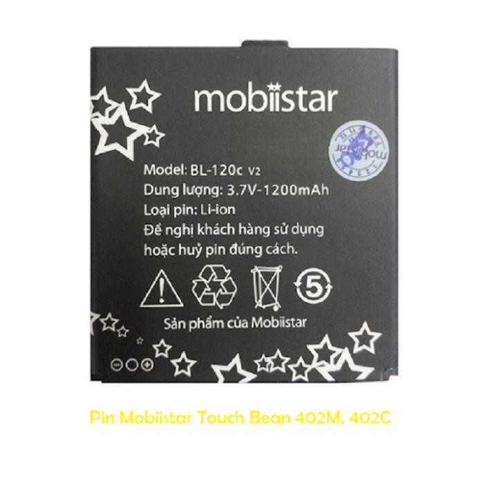 PIN MOBIISTAR TOUCH BEAN 402M, 402C BL-120C ZIN HÃNG , cam kết uy tín chất lượng