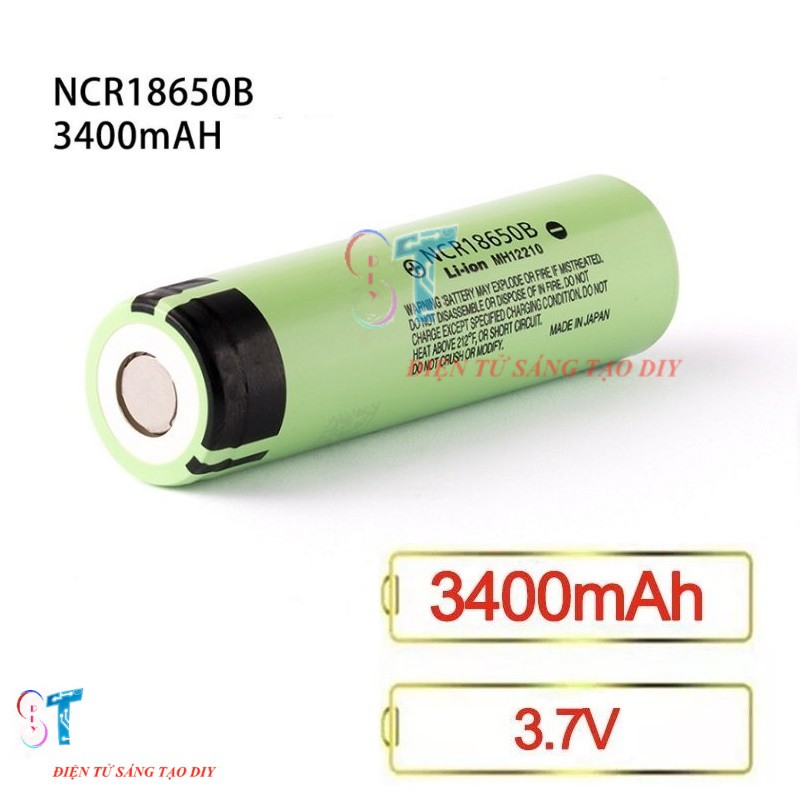 Pin Sạc Panasonic NCR18650B dung lượng3400mAh