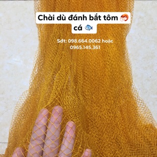 🔱 Chài tôm dù vàng 🦐 cao 3m đánh bắt cá tôm từ nhỏ trở lên