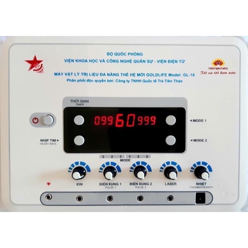 Máy Vật lý Trị Liệu Gold Life GL 16 THẾ HỆ MỚI NHẤT - Quà tặng hấp dẫn- [BẢO HÀNH ĐỔI MỚI 20 NĂM-BỘ QUỐC PHÒNG]