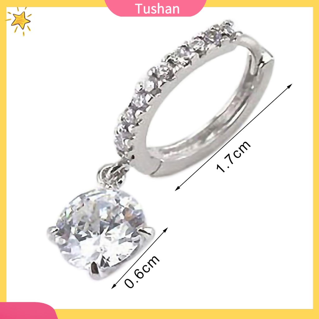 Bông tai đính pha lê lấp lánh thời trang sang trọng cho nữ