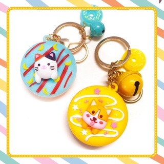 Móc khóa bánh donut pet pet cute